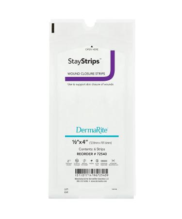 StayStrips Wound Closure Strips 1/2 x 4 - 300 Strips for Primary & Secondary Closure - Buy Online on GoSupps.com