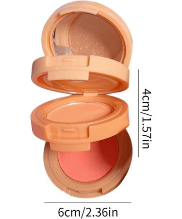 Blush Makeup Palette 3 Colors Blusher Compact Powder Makeup - Multi-Layer Facial Pressed Powder Cheek Matte Mineral Blush Blendable Long-Lasting All-Day Aezon 2# Milk Peach - Buy Online on GoSupps.com