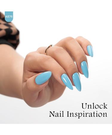 MAYCHAO 15ML Gel Nail Polish 1Pc Deep Sky Blue Gel Polish Soak Off UV LED Nail Polish Nail Art Starter Manicure Salon DIY at Home 0.5 OZ - Buy Online on GoSupps.com