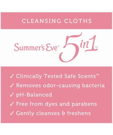 Summer's Eve Sheer Floral Cleansing Cloths - 32 Soft & Refreshing Wipes for Women - Buy Online on GoSupps.com