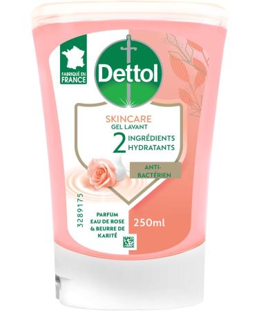 Dettol - No-Touch Liquid Hand Soap Refill - Cleansing Action Rose Water & Shea Butter and Lemon - 10 Refills 250ml - Buy Online on GoSupps.com