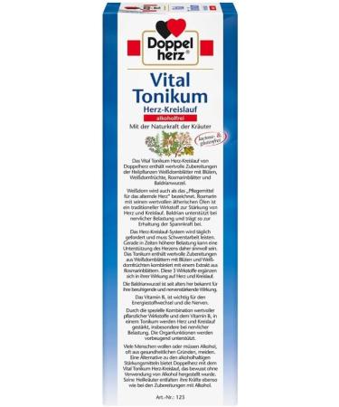 DOPPELHERZ Vital Tonic for Cardiovascular Health - 1000 ml | Boost Your Heart Health - Shop Internationally - Buy Online on GoSupps.com