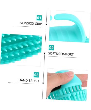 Bcoath 2-Piece Silicone Shampoo Brush Set - Scalp Massager for Adults | Hair Washing & Head Massage Brush (10.5x7x5.5cm Blue) - International Shipping Available - Buy Online on GoSupps.com
