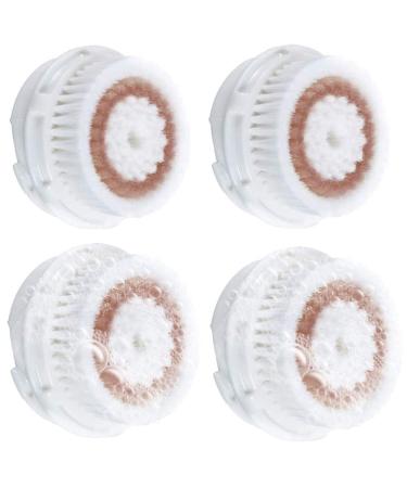4 Pack Gogdod Radiance Facial Cleansing Brush Replacement Head Compatible with Mia 1 Mia2 Mia3/Aria Mia Prima SMART Profile Alpha Fit Pro Plus and Radiance Cleansing Brush Brown