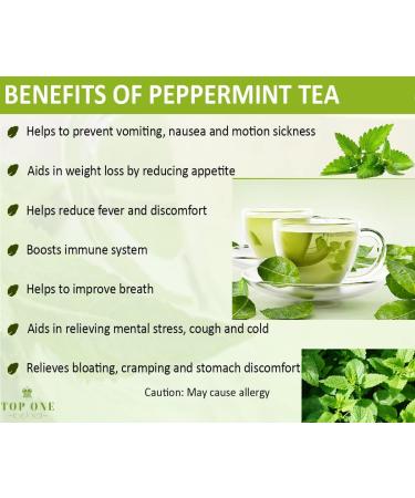 TOPONT Topone Organic peppermint leaves mint loose dried peppermint tasty unflavoured herbal tea of 100 peppermint whole leaves mint 150 g - Buy Online on GoSupps.com