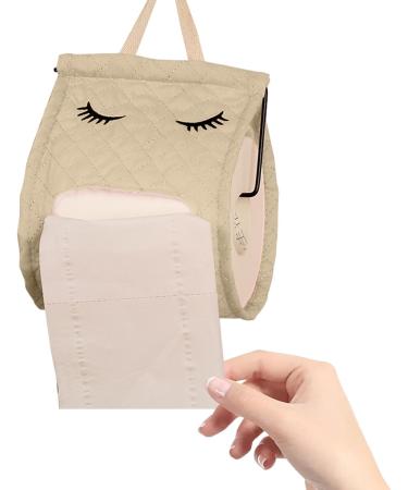 Toilet Paper Roll Cotton Cute Eyelash Shape Toilet Paper Organizer for Bathroom Toilet Paper Dispenser Box for Camping Bathroom RV Car Travel No Glue or Drill Needed Fovolat Beige - Buy Online on GoSupps.com