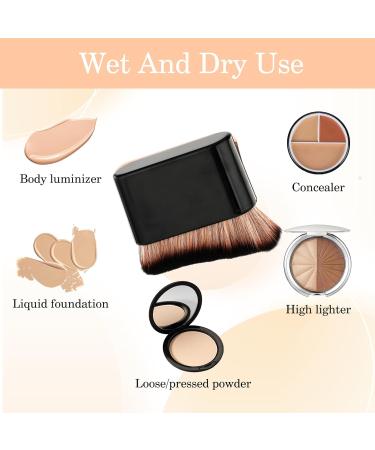 Molain Large Kabuki Self-Tanner Brush | Sunless Tanner & Makeup Brush for Body & Face | Ideal for Bronzer Primer & Shadow - Buy Online on GoSupps.com