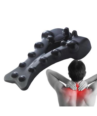 Therapoint - trigger point massager new life back extensor shoulder extension and relaxer |Highly elastic massage device for posture correction for the neck upper back trapezoidal muscles and black