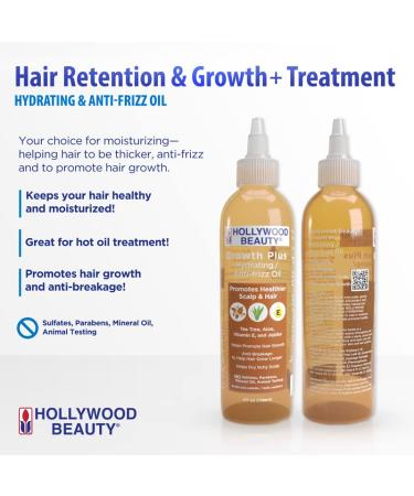 Growth+: Hydrating/Anti-Frizz Oil With Jojoba 4 Oz (Pack Of 2) - Buy Online on GoSupps.com
