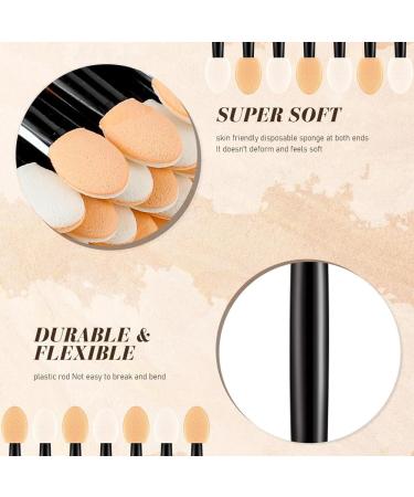 Nuhikap 500 Pcs Eyeshadow Applicators Disposable Eye Makeup Applicators Eye Makeup Brushes Eyeshadow Double Sided Applicators - Buy Online on GoSupps.com