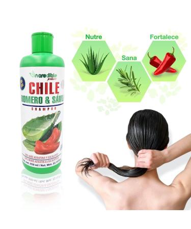 Chili Rosemary Aloe Vera Shampoo NO SALT - 32.13 fl oz | 50% More Keratin & Eucalyptus | Best Hair Care for Healthy Scalp - Buy Online on GoSupps.com