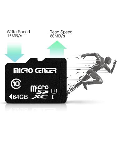 Micro Center 64GB Class 10 MicroSDXC Flash Memory Card with Adapter - 2 Pack | Mobile Device Storage, Phone, Tablet, Drone, Full HD Video Recording | 80MB/s UHS-I, C10, U1 - Buy Online on GoSupps.com