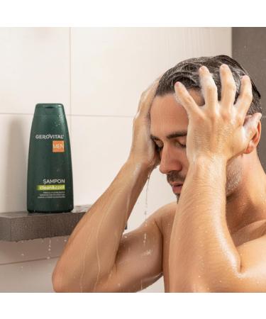 Gerovital Men Shampooing Quotidien Homme 400 ml Provitamine B5 & Menthol Nettoyage Doux Hydratation & Effet Fra cheur - Buy Online on GoSupps.com