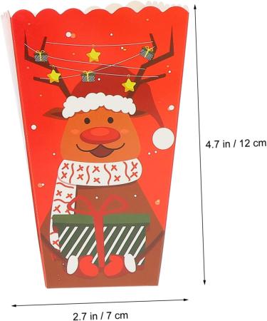 Mobestech 36 Pcs Christmas Popcorn Box Xmas Shopping Bags Holiday Treat Bags Christmas Goodie Bags Popcorn Container Christmas Sweet Bags Popcorn Party Bags Gift Bag Paper Dessert 1 count (Pack of 1) Colorfulx3pcs - Buy Online on GoSupps.com