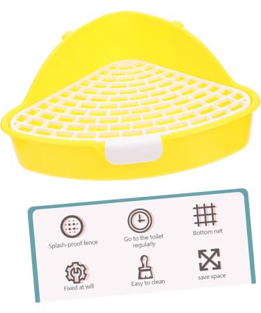 COSMEVIVI Box Rabbit Toilet Bunny Potty Rabbit Potty Pet Pee Toilet Pet Litter Tray Pet Training Corner Bunny Toilet Small Pet Toilet Pet Drawer Potty Pet Potty Pet Supply 25X19X10CM Yellow - Buy Online on GoSupps.com