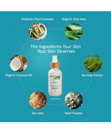 Akasha Prebiotic Skin Mist - 3.4oz I Organic Facial Mist with Sea Kelp Extract, Face Spray for Naturally Restoring The Skins Microbiome, Helps Acne, Psoriasis & Sunburn*, Anti Aging Skin Care (2) - Buy Online on GoSupps.com