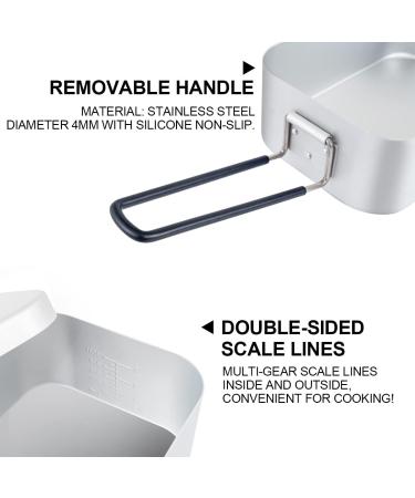 Camping Mess Kit | Outdoor Picnic Lunch Container Bento Boxes Set | Hiking Lunch Box with Handle | Aluminum 1000ml Set - Buy Online on GoSupps.com