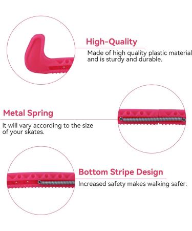 Adjustable Ice Skating Protection Skids for Ice Hockey Shoes | Pink Ice Blade Covers 31x6x1.8 cm - Buy Online on GoSupps.com