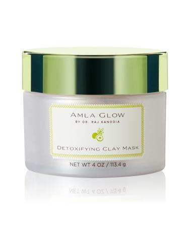 AMLA GLOW Detoxifying Clay Mask Exfoliating Mineral Rich Clay Facial 90 Day Supply/4 Ounces 90 Days Supply