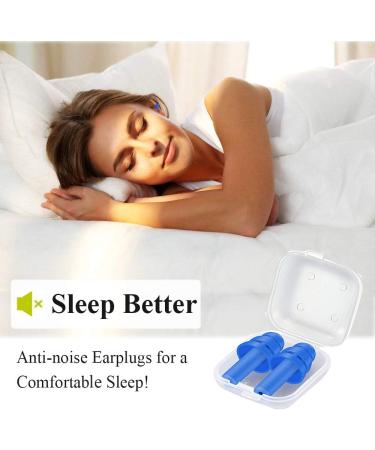 iMapo 6 Pairs Reusable Waterproof Earplugs Silicone Swimming Ear plugs Noise Cancelling Sound Blocking for Sleeping Snoring Plane Shooting Work Travel with Carry Case 6 Assorted Colors - Buy Online on GoSupps.com