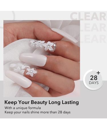 Aokitec Clear Acrylic Powder for Nails - 1oz | Professional Long-Lasting French Nail Art Extension Powder | Ideal for Beginners or Salon Use - Buy Online on GoSupps.com