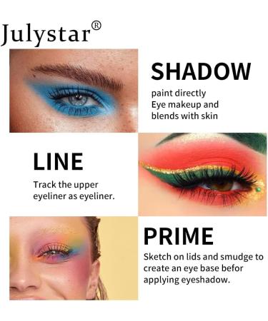  Julystar Interookie Makeup Color Eyeshadow Monochrome Polarized Stick Makeup Beauty Eyeshadow Matte Cosmetic Gloss (B07#) - Buy Online on GoSupps.com