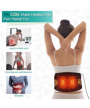Buy USB Heating Massage Belt for Back & Belly Pain Relief | Electric Heating Pad for Sciatica & Waist Discomfort - Buy Online on GoSupps.com