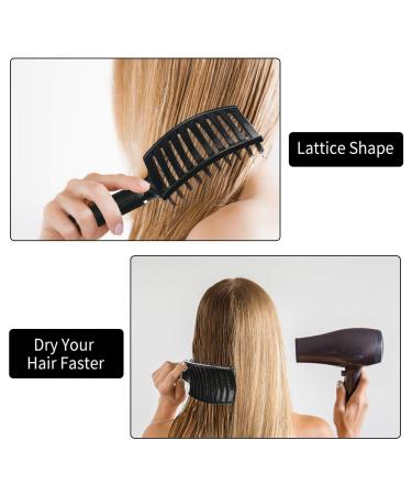 Uraqt Professional Hairbrush - No Tangle Wild Boar Bristle Brush for Long Fine Thick & Curly Hair - Ergonomic Handle - Black - Buy Online on GoSupps.com