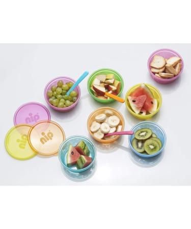 NIP Snack Box for Toddlers & Babies - BPA-Free 300ml Cute Motif Set of 6 Bright Colors - Made in Germany - Buy Online on GoSupps.com