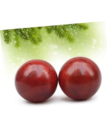 Cabilock 2-Piece Wooden Massage Roller Balls | Rosewood Muscle Roller Tools 6cm x 6cm | Classic Massage Therapy - Buy Online on GoSupps.com
