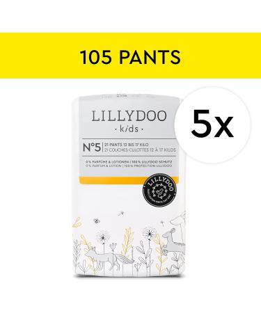 LILLYDOO Skin-Friendly Pants Size 5 (12-17 kg) - Monthly Box of 105 Eco-Friendly Diapers - Buy Online on GoSupps.com