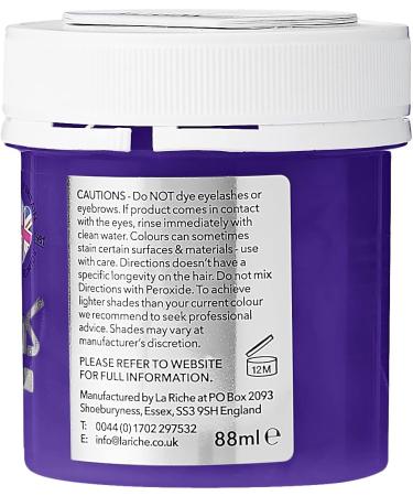 DIRECTIONS Lilac Semi-Permanent Hair Colour - 88ml Tub - 1 Pack - Buy Online on GoSupps.com
