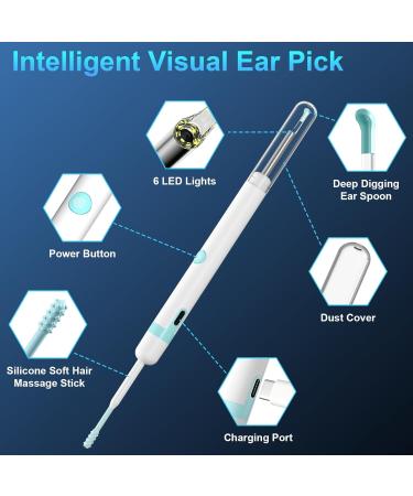 2024 Premium Ear Wax Removal Tool with Camera & Light | 1080P Ear Cleaning Kit for iOS & Android with Massage Function - Buy Online on GoSupps.com