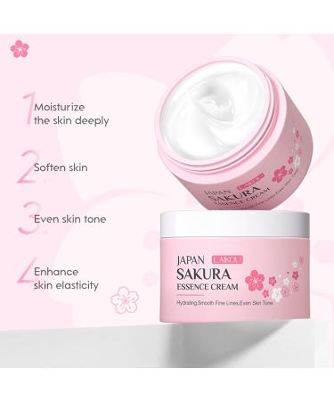 Japan Sakura Face Moisturizer for Women Cherry Blossom Essence Face Cream Moisturiser Face Women with Vitamin C And Sakura Extract Hydrating Moisturizing Skin Care Products Enhance Skin Elasticity - Buy Online on GoSupps.com