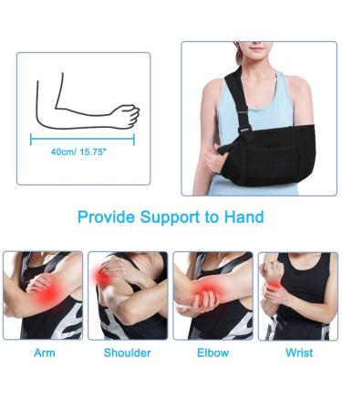 Breathable Arm Sling for Shoulder Injuries - Adjustable Waist Strap for Recovery | Left & Right Arm Support - Buy Online on GoSupps.com