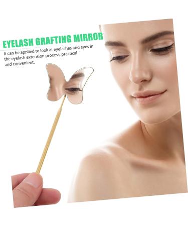 DOITOOL Make Up Mirrors Inspection Mirror Lash Tools Eyelash Applicator Tool Eyelash Application Mirror Eyelash Mascara Butterfly Lash Extension Products Stainless Steel Make up 18X6.5X0.5CM Golden - Buy Online on GoSupps.com
