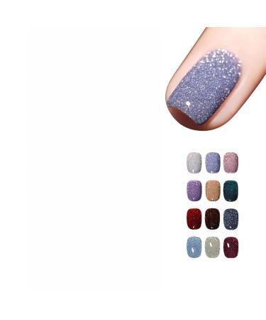 High Density Glitter Nail Polish Reflective Glitter Gel Nail Polish Set Holographic Glitter Nail Polish Manicure Set for Nail Art DIY Manicure and Pedicure at Home (Color : Sz02)