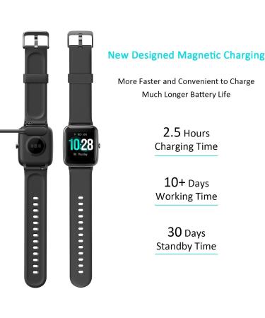 Fitpolo Smart Watch - 1.3 Color Touch Screen - Heart Rate Monitor - IP68 Waterproof - Fitness Tracker - Step Counter - Sleep Monitor - Pedometer Watch for Women Men Kids - Black - Buy Online on GoSupps.com