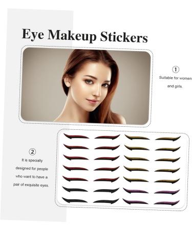 FOMIYES Double Sided Eyelid 60 Pairs Eyeshadow Stickers Double Sided Tape Makeup Stickers for Eye s With Wings 14X10X0.5cmx3pcs Assorted Colorx3pcs - Buy Online on GoSupps.com