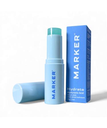 MARKER Hydrate Stick Hyaluronic Acid Serum Stick for Dry Skin Plumpness & Smooth Texture with Squalane 0.3 oz (10 g) Travel-Ready