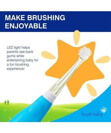 Brush Baby BabySonic Electric Toothbrush for Ages 0-3 Years - 2 Sensitive Brush Heads (Pink) - Buy Online on GoSupps.com