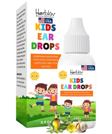 Natural Ear Drops for Kids Organic Ear Oil Drops for Comfortable Ears Relief from Ear Aches Itchy Ears and More Safe for Children Made in the USA