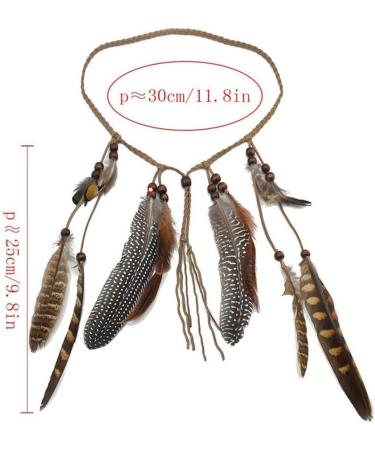Repuhand Bohemian Peacock Feather Headdress | Elegant Hair Band Accessories for Women - International Shipping - Buy Online on GoSupps.com