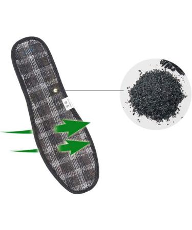 Shop Cotton Shoe Inserts - Bamboo Charcoal Insoles 3 Pairs Hand Embroidered Breathable & Cutable - Perfect Fit Size 38 for Comfort & Support - Buy Online on GoSupps.com