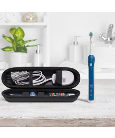 Nincha EVA Electric Toothbrush Case - Durable Hard Shell Travel Case with Mesh Pocket - Fits Most Powered Toothbrush - Black - Buy Online on GoSupps.com