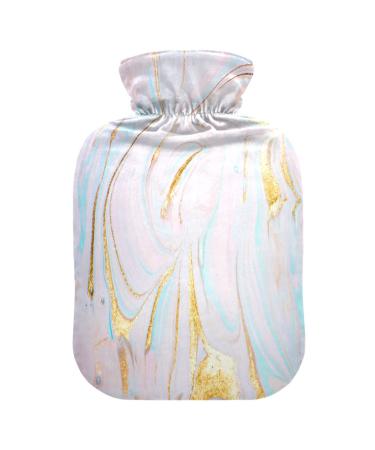 Heat bottle with reference pastel marble 1 liter transparent warm-up bag hot cold compress ideal for cramps back shoulder pain relief children men women handfoot warmers