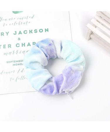 ZOSTLAND Hidden Pocket Velvet Scrunchie with Zipper - 3pcs Multicolour - Buy Online on GoSupps.com