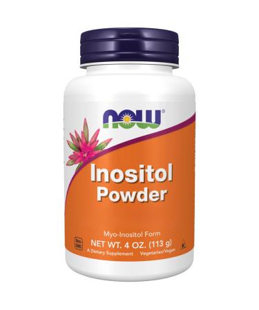 Now Foods Inositol Powder with Myoinositol 113g Vegan Powder Lab-Tested Gluten Free Vegetarian Soy Free Non GMO