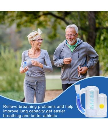 Breathing Trainer for Adults | Lung Exercise Device with 5000ml Volume & Flow Rate Indicator - Incentive Spirometer - Buy Online on GoSupps.com
