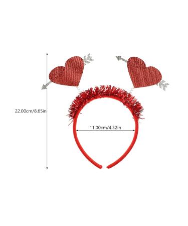 Minkissy 2-Piece Valentine's Day Heart Head Boppers - Glitter Red Love Hair Bands for Weddings & Festivals - Buy Online on GoSupps.com